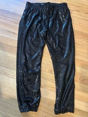 Women’s  Black Sequin Jogger Pants